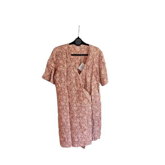 NWT Faherty Womens Bronze Riviera Floral Tie Wrap Ashley Linen Dress Medium - Picture 8 of 12